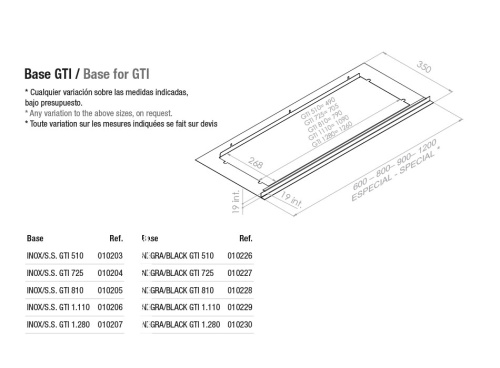 Вытяжка Pando GTI/810 NEGRO V.1050 ECO SEC PLUS