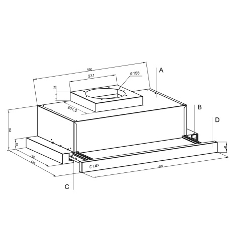 Вытяжка LEX HERMES G 600 WHITE