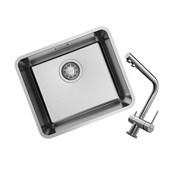 Комплект Omoikiri Omi 43-U/I-IN Ultra Mini + Смеситель Nagano-BN