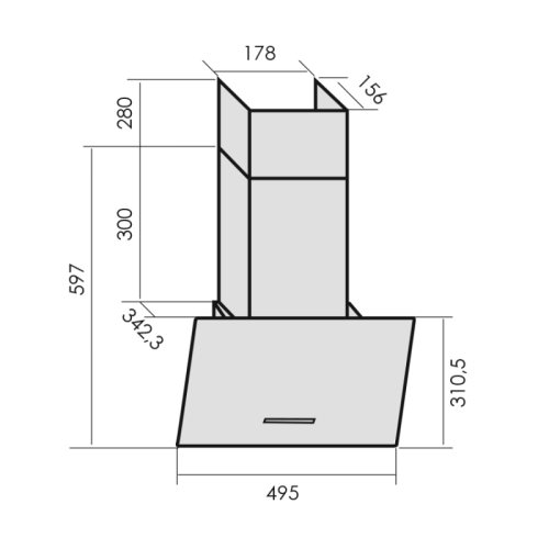 Вытяжка MBS GARTENZIA 150 GLASS BLACK