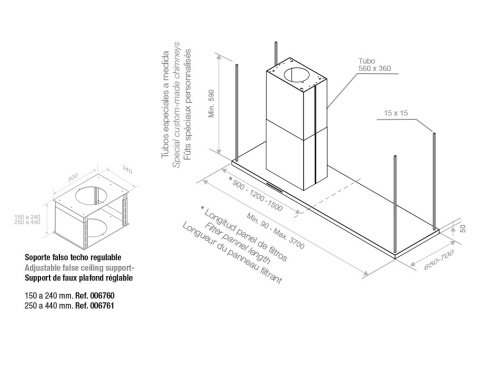 Вытяжка Pando I-898 LONG RACK