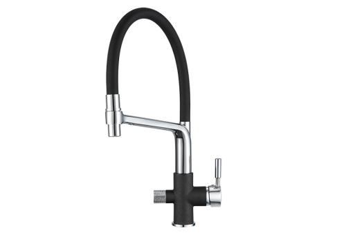 Смеситель для кухни Granula GR-0075, шварц