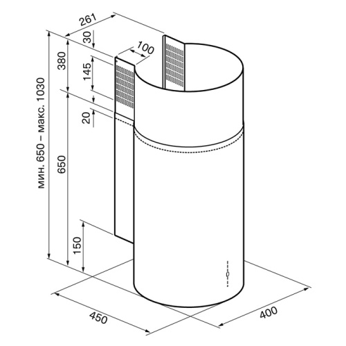 Вытяжка KRONA TETIS 400 INOX 4P