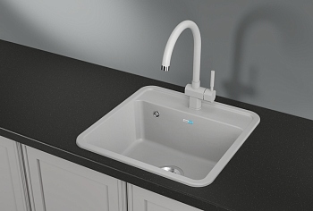 Кухонная мойка Granula Стандарт кварц ST-5001, белый