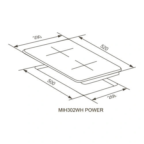 Индукционная варочная панель MEFERI MIH302WH POWER
