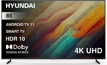Телевизор LED Hyundai 85" H-LED85BU7007 Android TV Metal черный/черный
