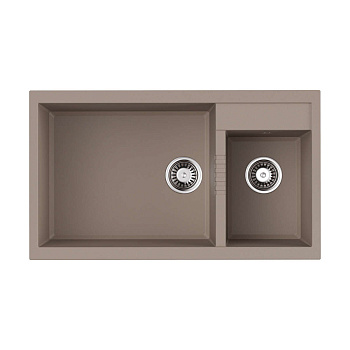 Мойка Omoikiri Tedori 86-2-LB-SA Tetogranit/бежевый