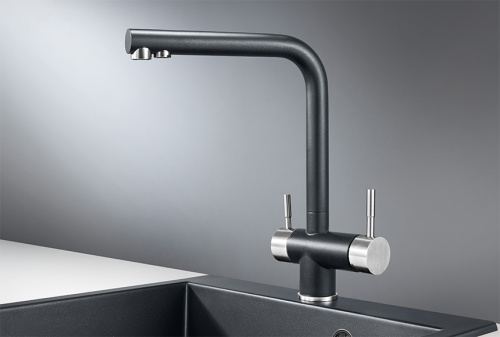 Смеситель для кухни Granula GR-2305, шварц