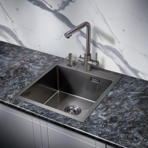 Мойка для кухни Milacio Denia 46 Steel сталь воронёная