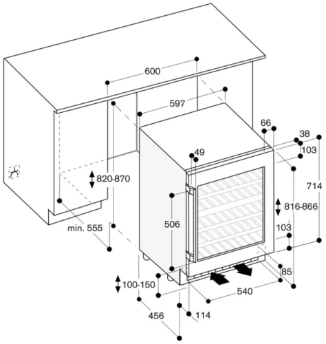 Встраиваемый винный шкаф Gaggenau RW404262