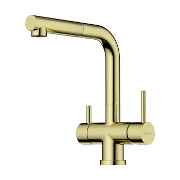 Смеситель Omoikiri Takamatsu-S-LG латунь/светлое золото
