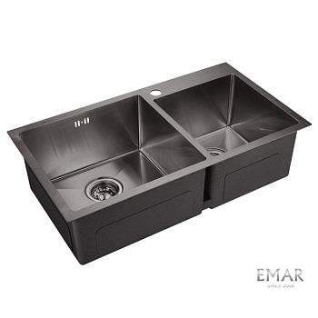 Металлическая мойка EMAR EMB-210 PVD Nano Satine