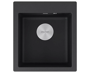 Мойка KANTE 45, IT-GRANIT, PM104651-BL, черный гранит, 460х510 мм, Paulmark