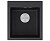 Мойка KANTE 45, IT-GRANIT, PM104651-BL, черный гранит, 460х510 мм, Paulmark