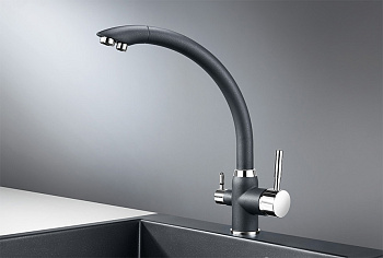 Смеситель для кухни Granula GR-2167, шварц