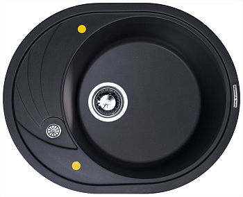 Кухонная мойка Zigmund & Shtain KREIS OV 575 ЧЕРН.БАЗАЛЬТ