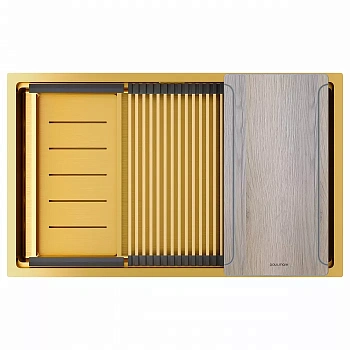 Мойка Paulmark NEXT-MULTI SINK 74 UNI, PM787445-BG, брашированное золото