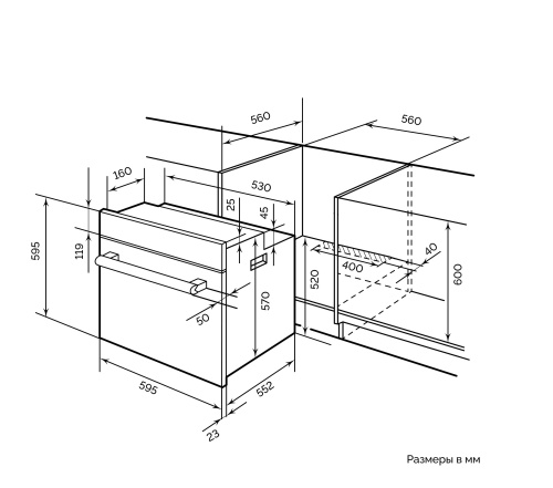 Духовой шкаф LEX EDM 077C BL
