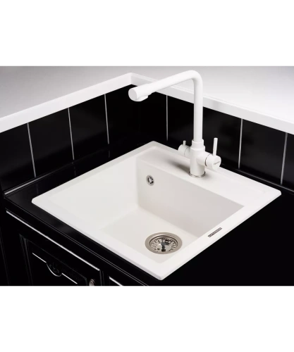 Кухонный смеситель Kuppersberg Geo KG2385CR WHITE ALABAS