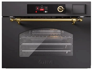 Комбинированный духовой шкаф с паром и микроволнами ILVE 645-SNHSW/MGB графит (ручки бронза)