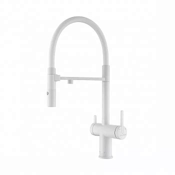 Смеситель для кухни Paulmark Gravity, белый матовый, Gr213888-WH