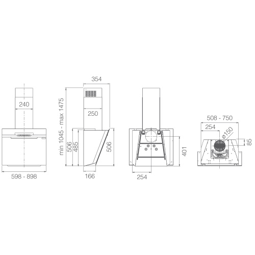 Вытяжка Elica MAJESTIC @ BL/A/90