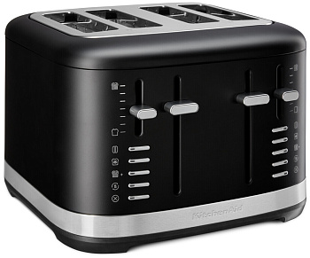 Тостер на 4 ломтика, матовый черный, 5KMT4109EBM