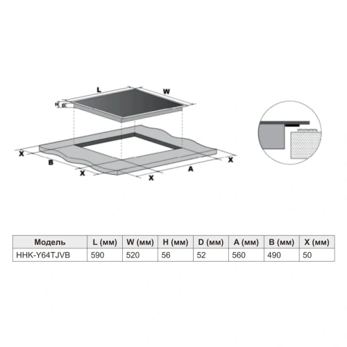 Индукционная варочная поверхность Haier HHK-Y64TJVB