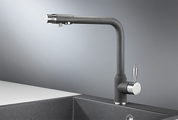 Смеситель для кухни Granula GR-2301, графит