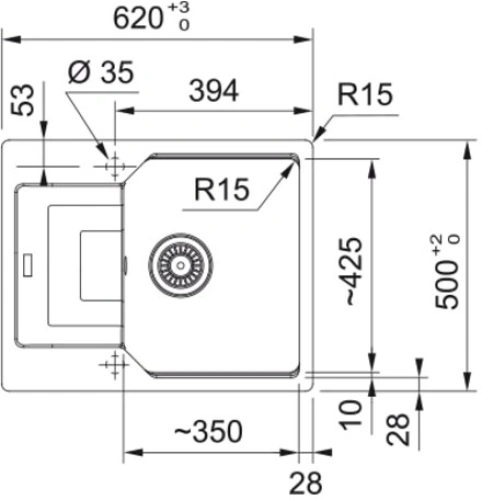 Мойка Franke UBG 611-62 серый