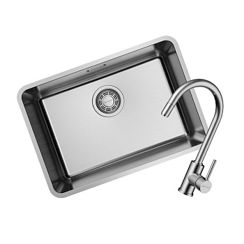 Комплект Omoikiri Omi 53-U/I-IN Ultra Mini + Смеситель Shinagawa-BN