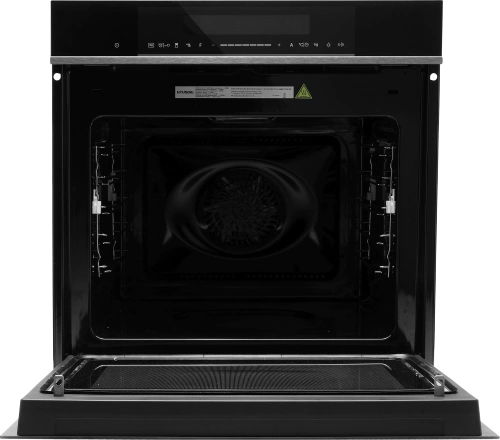 Духовой шкаф электрический Hyundai HMEO 6780 DX черное стекло/серебристый