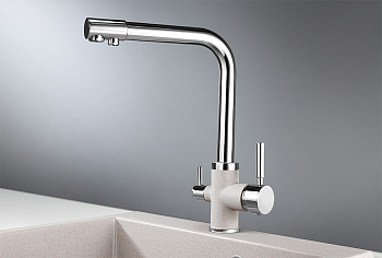 Смеситель для кухни Granula GR-3015, xром/антик