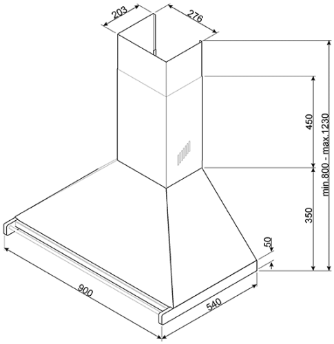 Вытяжка Smeg KD90HNE