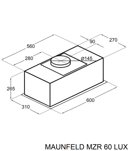 Кухонная вытяжка Maunfeld MZR 60 Lux белый
