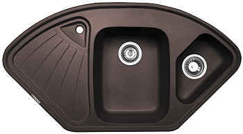 Кухонная мойка Zigmund & Shtain ECKIG 1000.2 ШВЕЙЦ.ШОКОЛАД