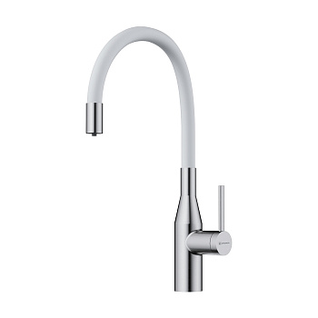 Смеситель Omoikiri Yatomi-2-Plus BN-WH латунь/нержавеющая сталь/белый