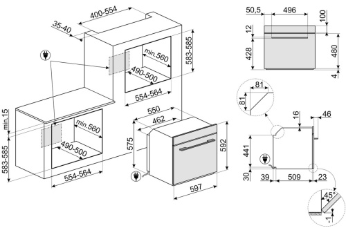 Духовой шкаф Smeg SO6606APNR