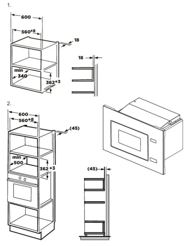 Встраиваемая микроволновая печь Midea MI92200GB