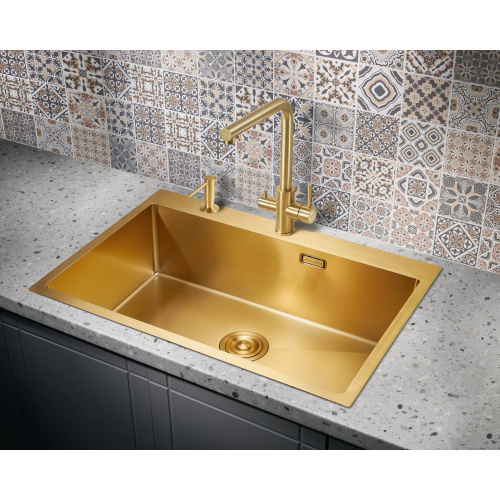 Мойка для кухни Milacio Denia 750 Steel золото