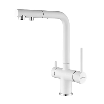 Смеситель для кухни Paulmark SERPENTINE, белый матовый, Se213222-WH