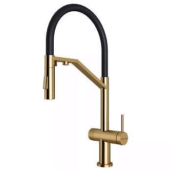 Смеситель для кухни Paulmark ZENDER, брашированное золото, Ze213155-BG