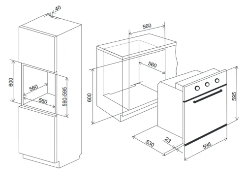 Духовой шкаф Lex EDM 073 BBL