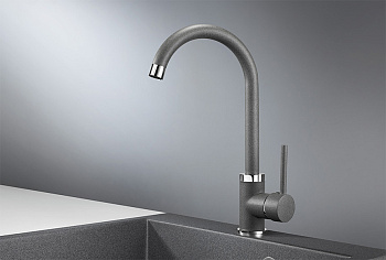 Смеситель для кухни Granula GR-2125, графит