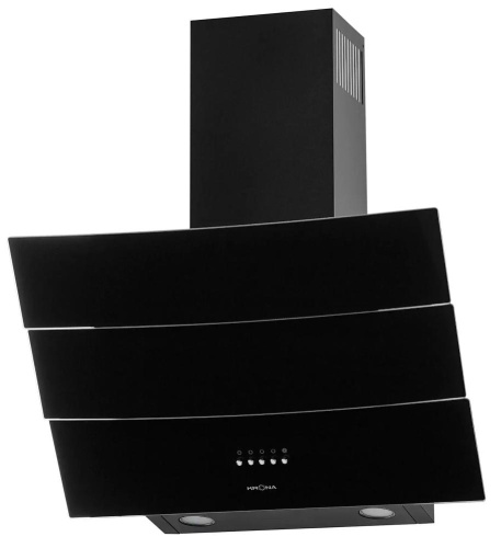 Наклонная вытяжка KRONA INGA 600 black push button
