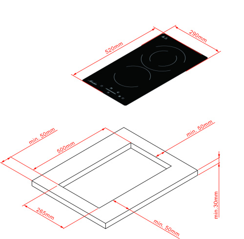 Электрическая варочная панель Monsher MHE 3002