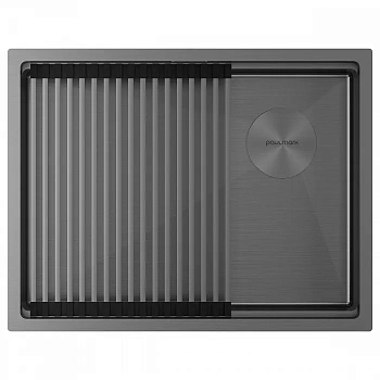 Мойка Paulmark NEXT-PRO 58 UNI, PM705845-GM, вороненая сталь