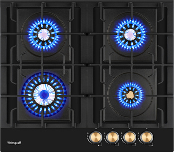 Газовая панель Weissgauff HGG 641 BV Volcano Burner Nano Matt Glass