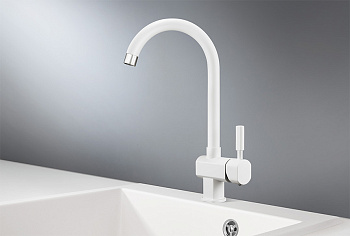 Смеситель для кухни Granula Стандарт ST-31, белый