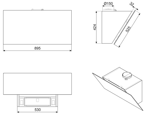 Вытяжка Smeg KV394N